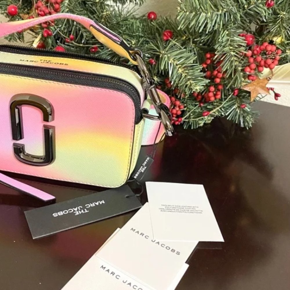 Mⓐ:rc Jac0b Rainbow Snapshot Pink Crossbody Camera Bag - Picture 3 of 8